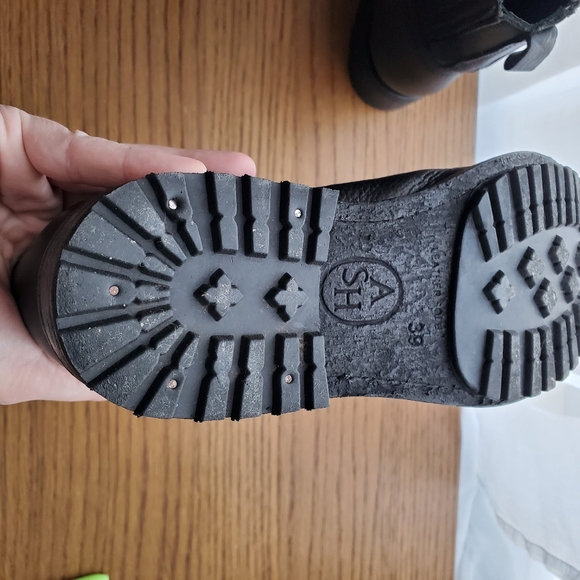 Ash Rachel Gold Studded Combat Boot - Picture 9 of 9